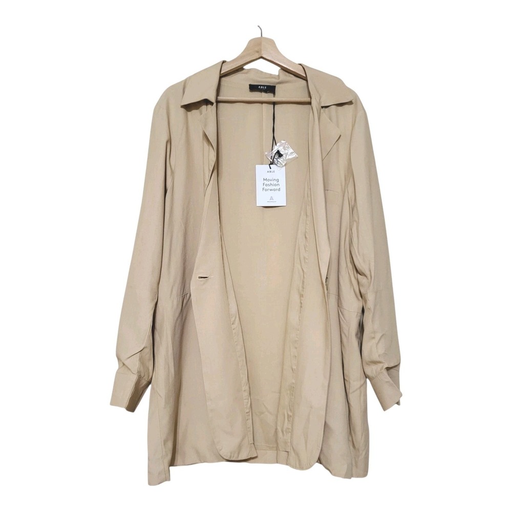 ABLE Micah Drapey Blazer in Oat Milk - Size XXL Lightweight Boyfriend - New $158 - Picture 9 of 10